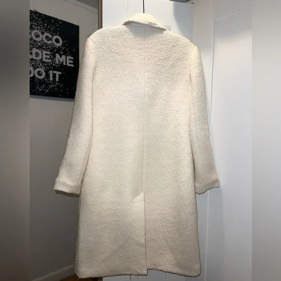 Abercrombie & Fitch Cream Women's Coat - Picture 3 of 6